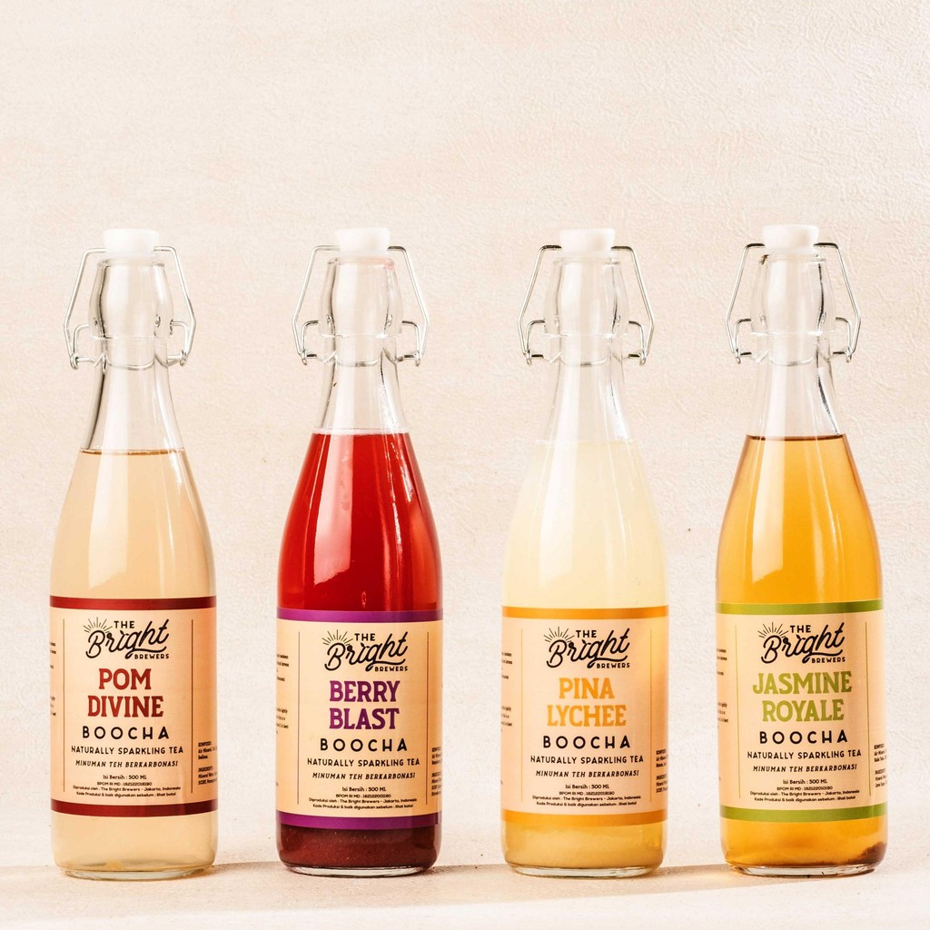 

Kombucha Bundle 4 Botol - 500 ML Mix Flavors - Sparkling Tea Drink