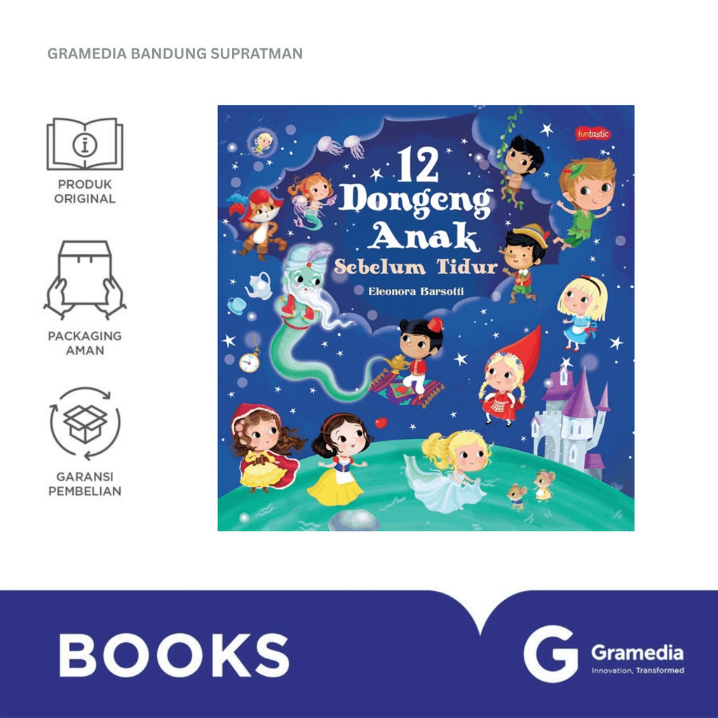 Gramedia Bandung Supratman | 12 DONGENG ANAK SEBELUM TIDUR | Buku Belajar Anak | Buku Anak Original 
