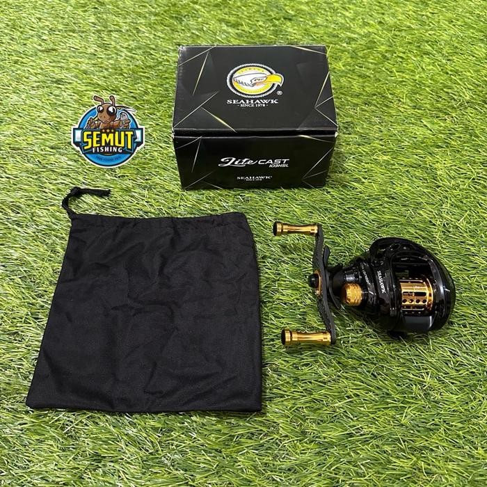 REEL BAITCASTING SEAHAWK LITE CAST 103HSL SHALLOW SPOOL BAIT FINESSE