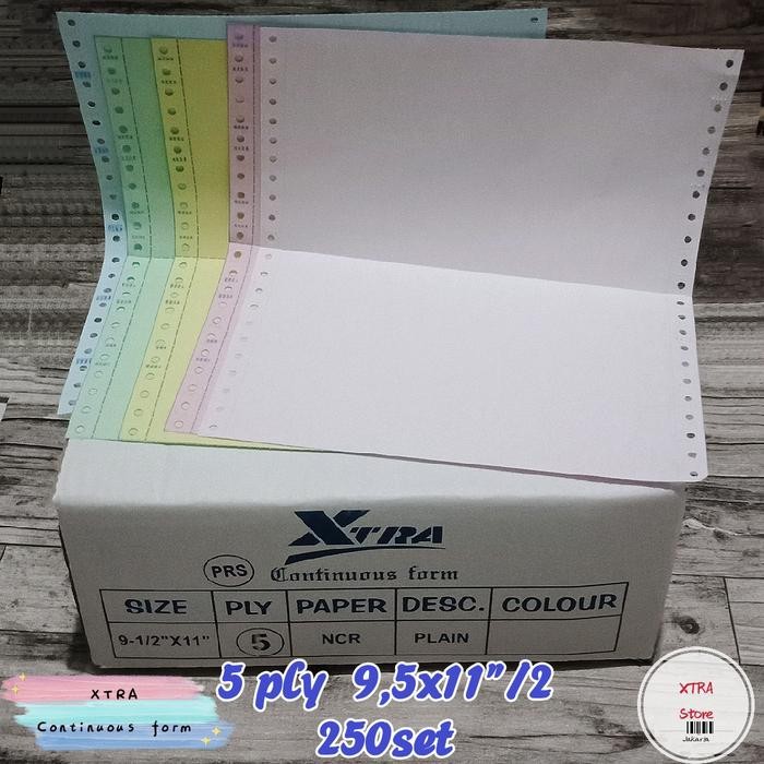 

Kertas Continuous form 5ply NCR 9.5x11inc dibagi 2