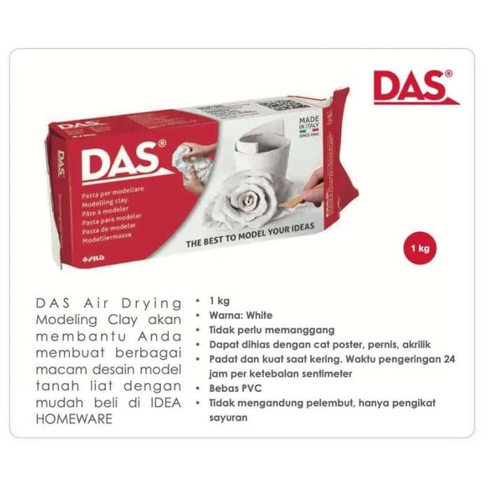 

Khusus Grab! Tanah Liat Das White 1Kg Modeling Clay Putih