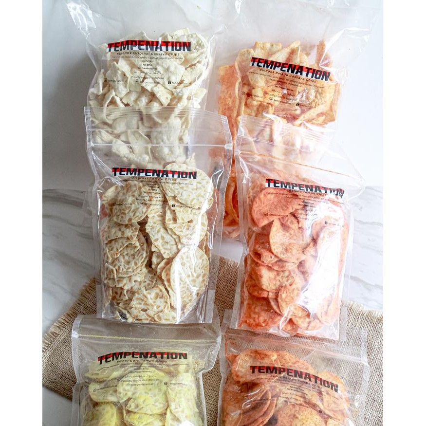 

Keripik cemilan tempenation