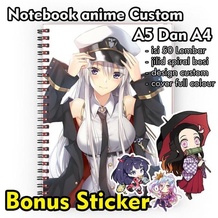 

OJ note book / buku / anime custom gambar bebas ukuran a5 full colour