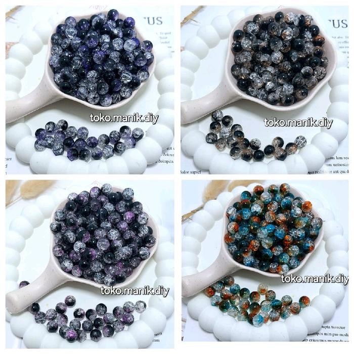 

New 20gram manik bulat crack gradasi batu pecah retak manik murah