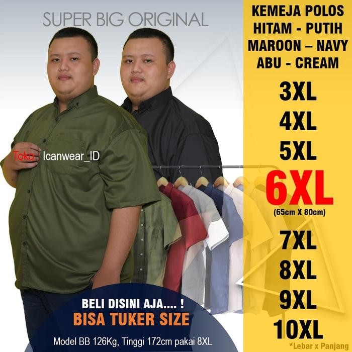 kemeja big size pria kemeja distro over size kemeja jumbo pria premium