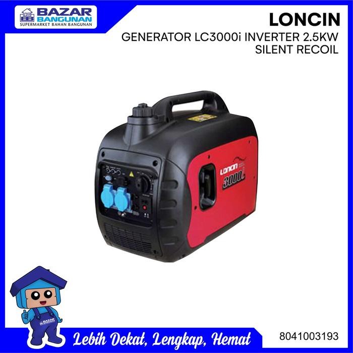 Ready Loncin - Mesin Genset Generator Listrik Portable Lc 3000i Lc3000i 2500 W