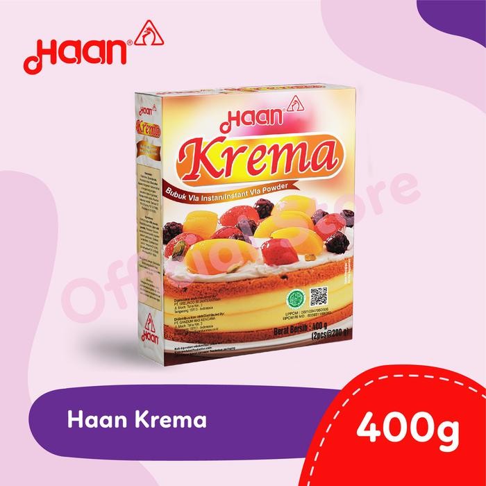 

Stok Baru HAAN KREMA INSTANT CUSTARD 400gr