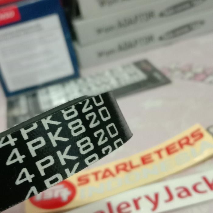 VAN BELT ALTERNATOR STARLET KOTAK DAN KAPSUL 4PK 820