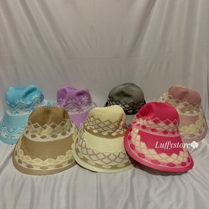 Pilihan- Luffystore.Id - Topi Caddy Full Rajut Topi Dewasa Topi Caddy Topi Golf Visor Rajut