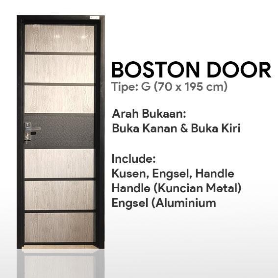Boston G Door / Pintu Kamar Mandi / Alphamax Aluminium Ukuran 70x195cm