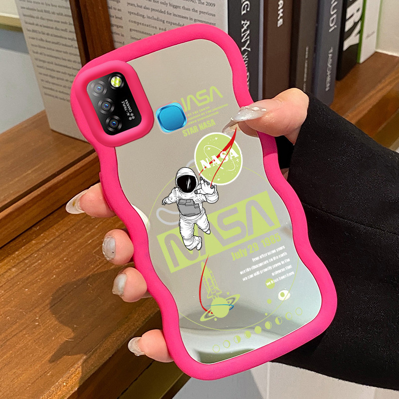 Casing HP Untuk Infinix Smart 5 Smart 6 Ram 3 Case Astronot NASA Macaron Softcase Silikon Kasing Cre