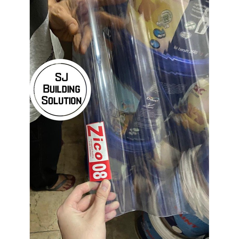 SENG PLASTIK GELOMBANG 180 CM PUTIH 6 KAKI BAGUS ZICO 08 BENING