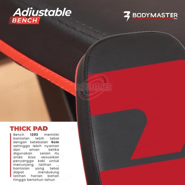 BODYMASTER Adjustable Bench BM-1203 HE - Kursi Gym Fitness Bench Press