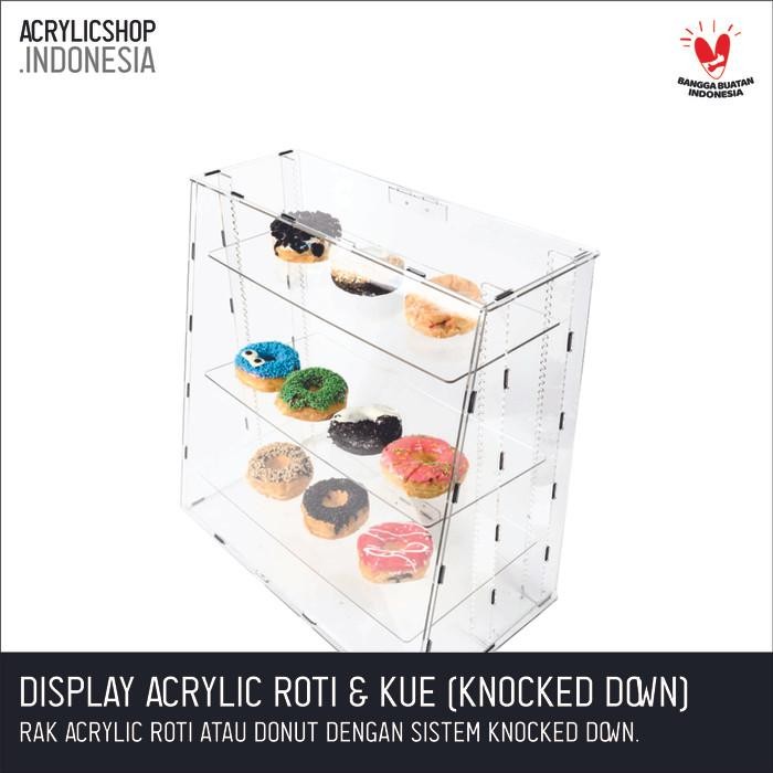 DISPLAY ROTI / KUE / DISPLAY ACRYLIC / AKRILIK ETALASE / RAK MAKANAN