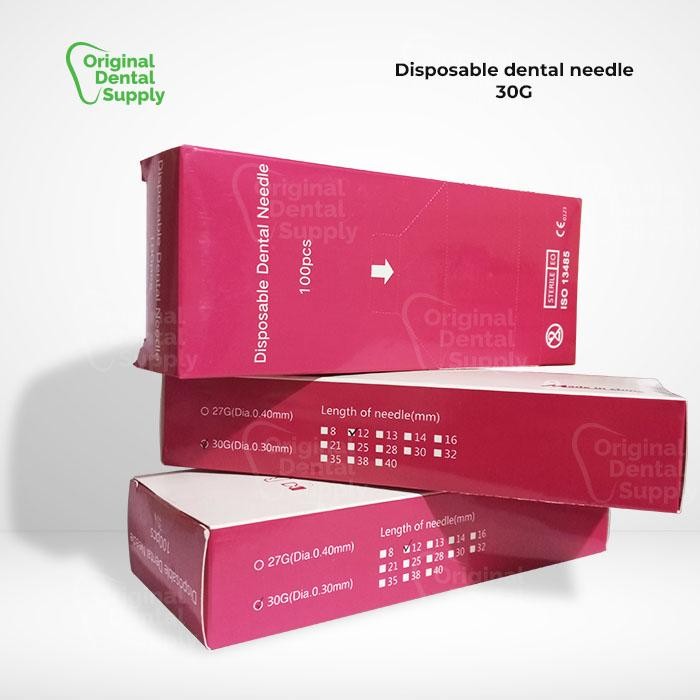 Terlaris Disposable Dental Needle Jarum Citoject 30G12mm isi 100 SALE