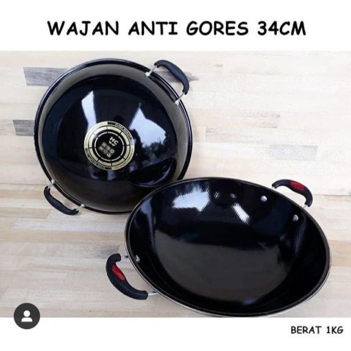 Terbaik Wajan Enamel Kuping 32Cm / Wajan Anti Lengket Anti Gores / Wajan Hc 100% Ori