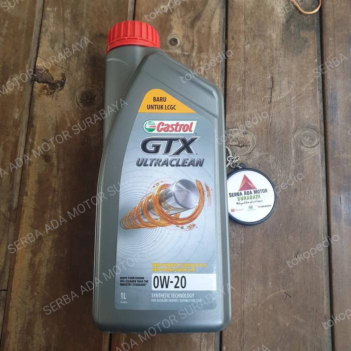 OLI MESIN CASTROL GTX ULTRACLEAN 0W-20 1L 0W/20 SYNTETIC TECHNOLOGY