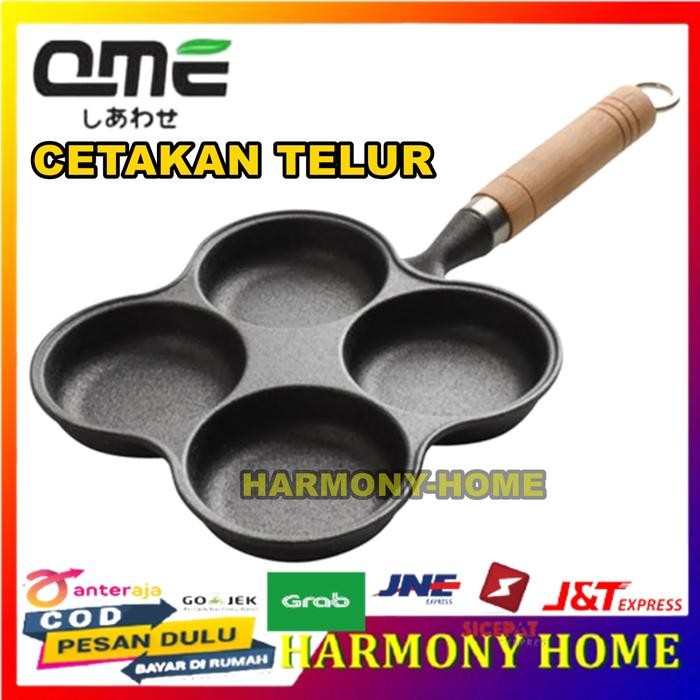 Panci Wajan Cetakan Telur Pancake 4 Lubang Wajan Cetakan 4 Lubang
