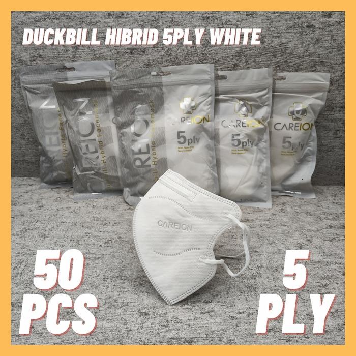 New Masker Duckbill 5ply Careion Mix 5 warna isi 50pcs 5 ply