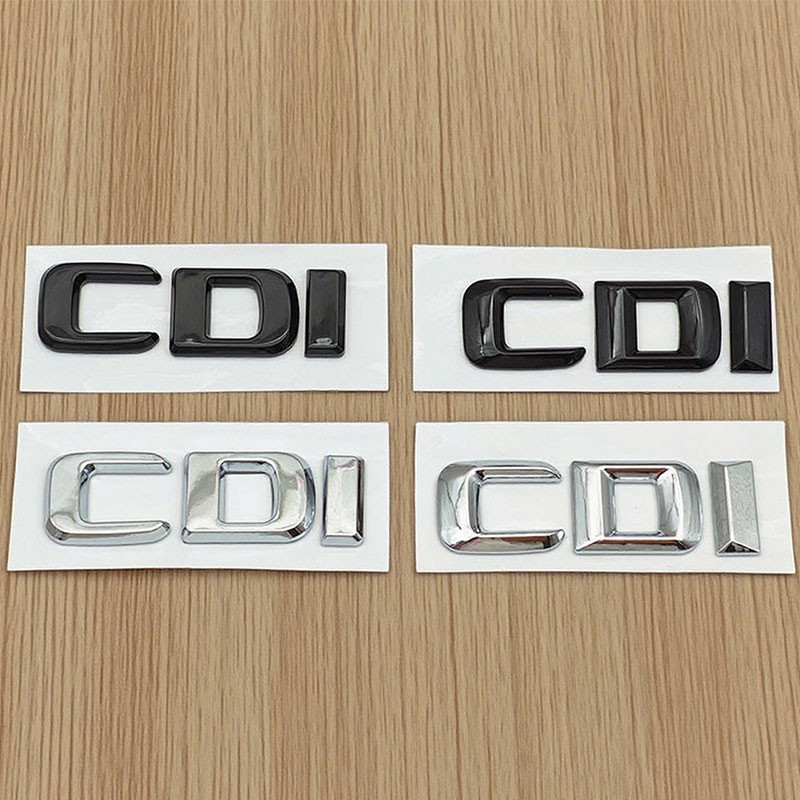 3D ABS Letters CDI Logo Car Rear Trunk Sticker Emblem Fender Side Badge for Mercedes A B C E GLK CLS