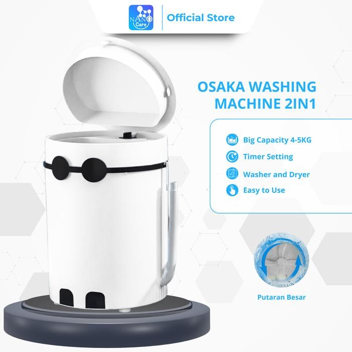 Osaka Washing Machine Portable Original/Mesin Cuci 1 Tabung Pencuci dan Pengering Praktis