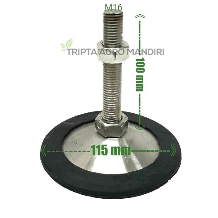 Adjuster Foot Kaki Meja M16 x 100 mm SUS 304 Stainless