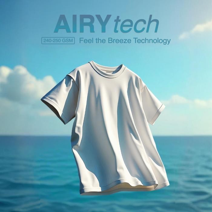 COMMON GOODS SHORT SLEEVE AIRYTECH OVERSIZE T-SHIRTS - WHITE KODE 567