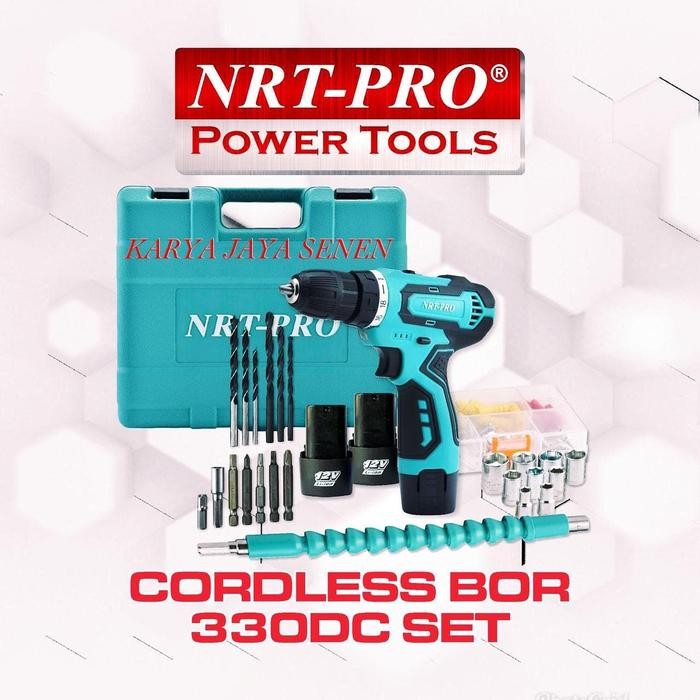 Mesin Bor Cordless Nrt Pro Dc 330 Plus Mata Bor -Bor Nrt Pro Dc 330