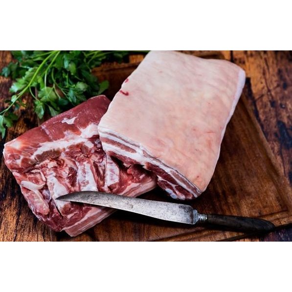 ge4i- Samcan / Pork Belly / Daging Babi 5 Lapis Fresh Potongan Kotak - 1Kg