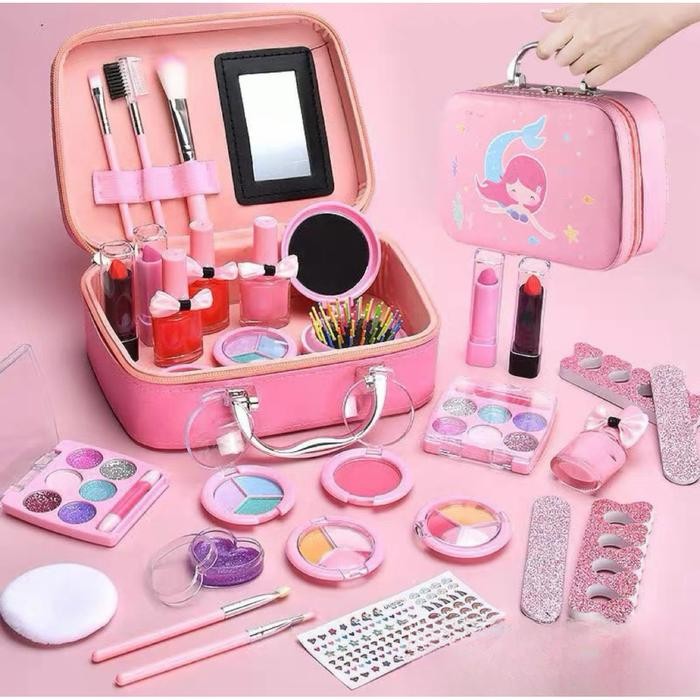 Bisa Spk! Mermaid Make Up Make Up Anak Alat Dandan Anak Mainan Kosmetik Kecantikan Anak Princess