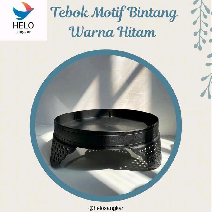 PetShoPq- Tebok Bintang Hitam Untuk Alas Wadah Sangkar Kandang Kurungan Tempat Burung Lovebird