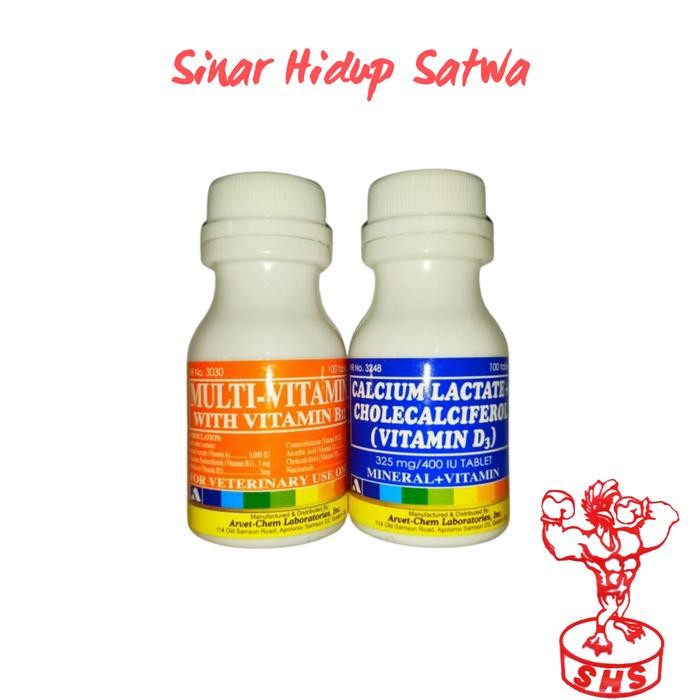 PetShoPq- Paket Multivitamin Dan Calcium Lactate Sepasang Original