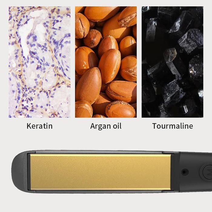 LivChic 2IN1 Catok Rambut untuk Meluruskan dan Keriting LS303 Merah Catokan Sisir