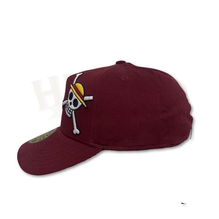 TOPI ANGEL NEW ERA X ONE PIECE MONKEY D LUFFY SKULL COLLAB ANIME CREW OSFM IMPORT TAIWAN 100%