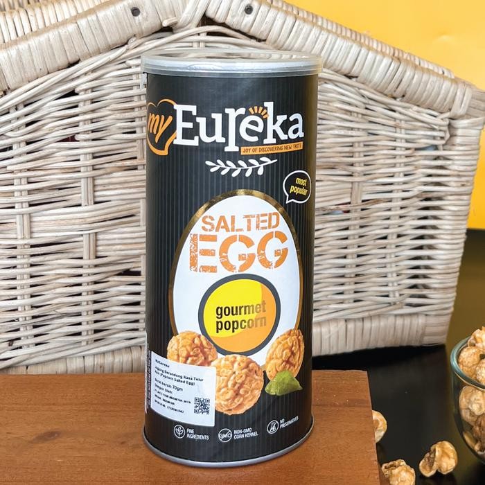 BebasOngkiirr- Eureka Snack Popcorn Salted Egg Can 70G