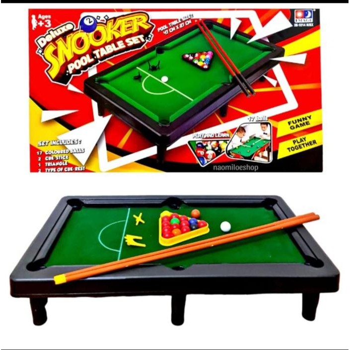 mainan deluxe snooker pool table set billiard bilyard