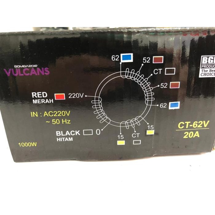 KirimLgsG- Trafo Donat 20A 62V Ct Vulcan Bombardir Travo Toroid Vulcans Bombardir
