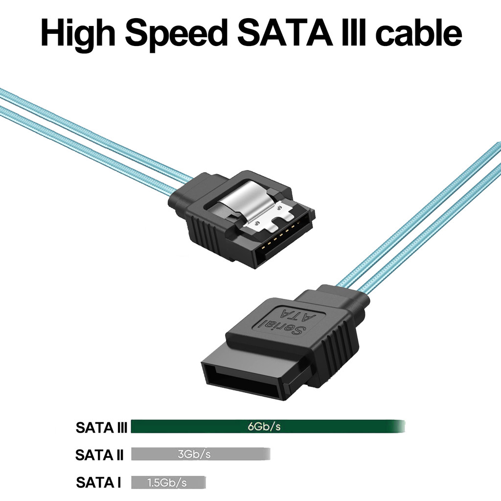 UKYEE 6Pcs/Set SATA 3.0 Cable, High Speed 6Gbps Sata Cable with Mark SAS Cable  for Server HDD SDD D