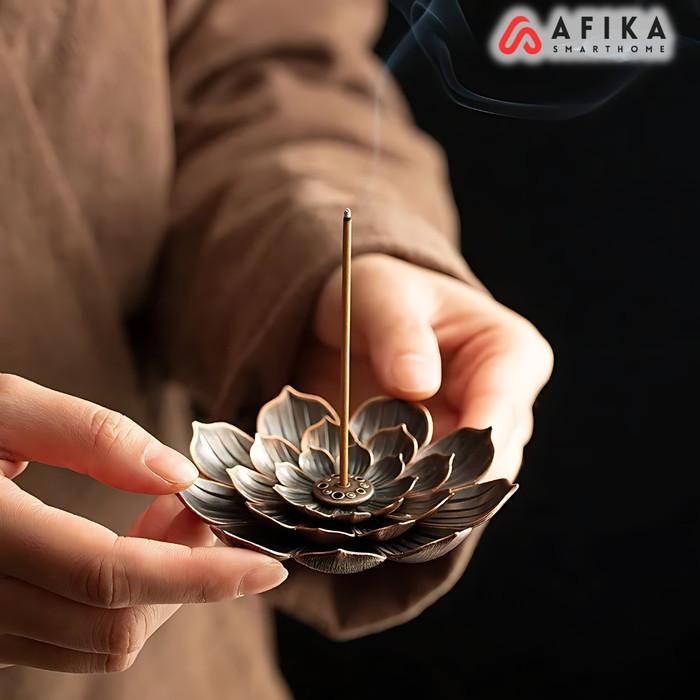 Tempat Bakar Hio Lingkar Dupa Lotus Stick Incense Holder