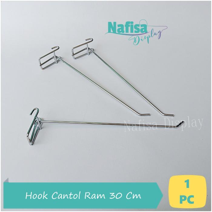 NEW Single Hook Ram 30 Cm Display Besi Gantungan Aksesoris