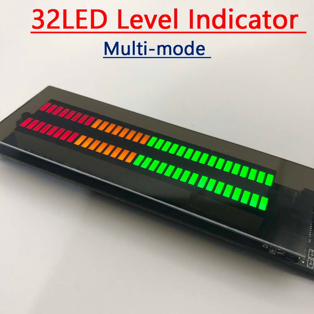Multi-mode 32 LED Level Indicator Music Spectrum Display Atmosphere Light Audio Rhythm Lamp VU Meter