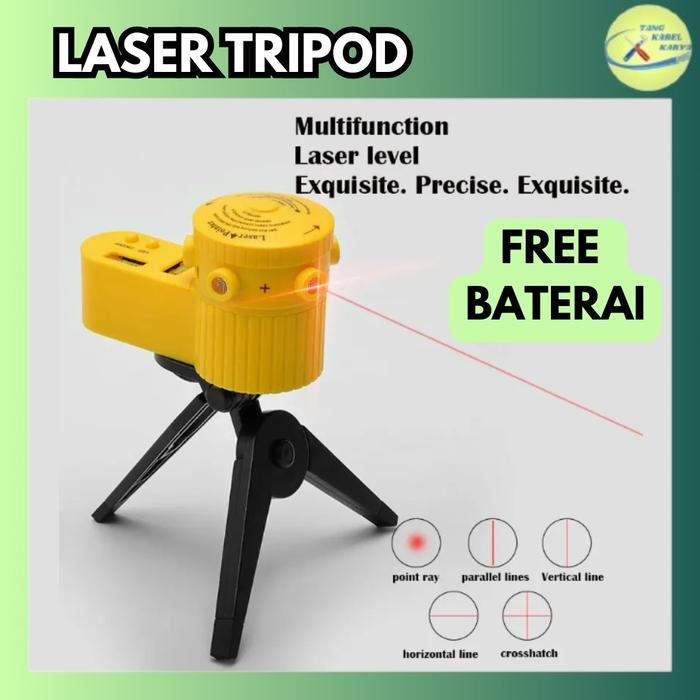 NEW Laser Leveler Siku Laser Waterpass Kaki Tripod Siku Laser Level MULTIFUNGSI HORIZONTAL