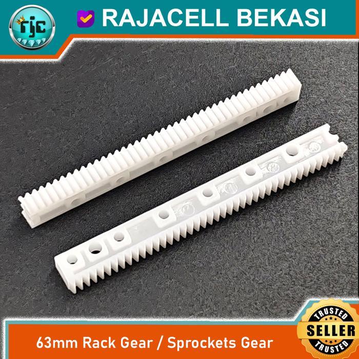 RACK GEAR 6.3CM LINIER SPROCKET GEAR PLASTIK 7X4X63MM UNTUK MODUL GESER MAJU MUNDUR
