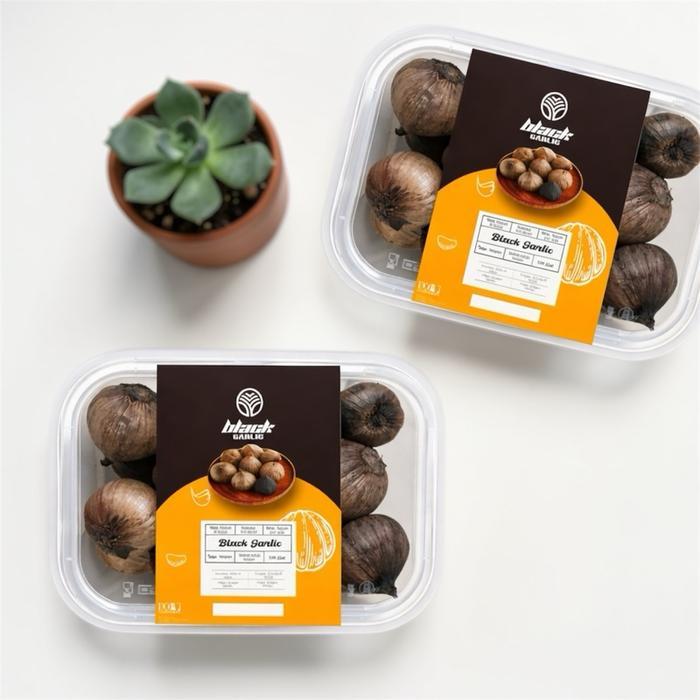 Bawang Hitam Black Garlic Solo Tunggal Lanang 100 gram Kemasan Baru Fermentasi Alami