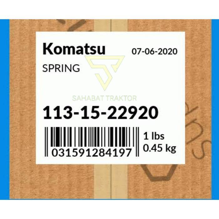 Spring Komatsu 113-15-22920 Asli