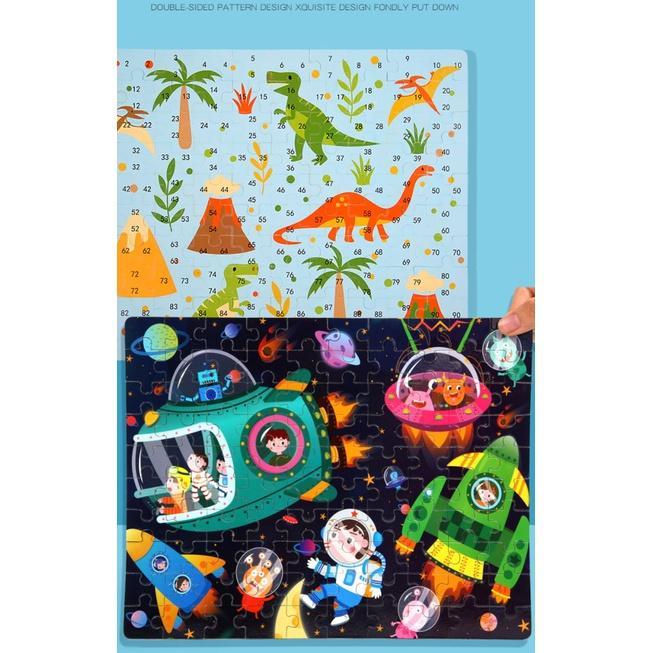Mainan Wooden Puzzle 100Pcs Antariksa