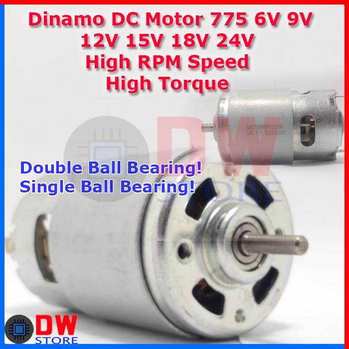 Dinamo Dc Motor Rs-775 775 6V 9V 12V 15V 18V 24V 36V High Speed Torque Terbaru