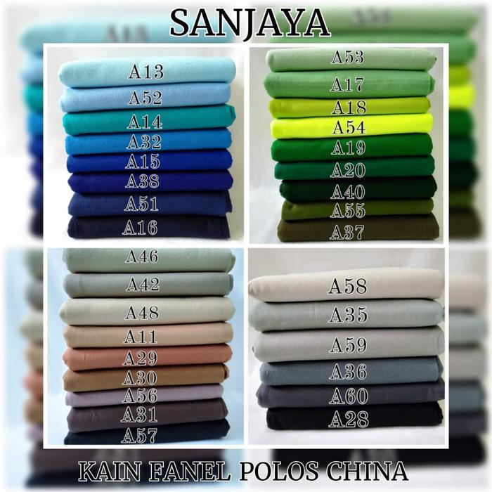 (Part 1) [5 Meter] Kain Flanel / Kain Fanel Meteran / Kain Warna Warni / Kain Fanel Polos China