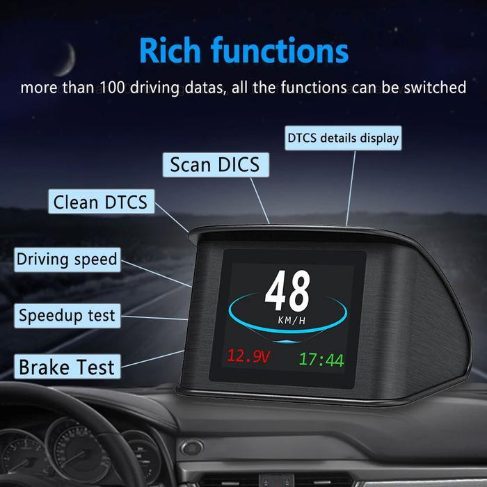 Diskon Display Obd/Hud Head Unit Display Mobil Obd2 On-Board Computer Speedo Original