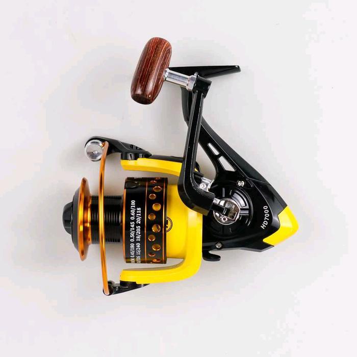Rel Pancing Rill Pancing Alat Pancing Katrol YUMOSHI HD7000 Reel Pancing Spinning 12 Ball Bearing